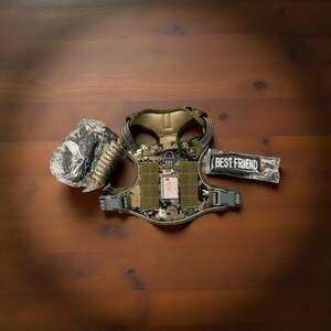 Auroth Tactical Dog Harness Woodland Camouflage